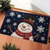 Santa Claus Design Bathroom Mat Water-absorbing Anti-slip Pad Door Carpet  Christmas Season