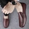 Men's Shoes 2025 Summer New Men's Retro British Style Casual Leather Shoes Convenient One-pedal Driving Doudou Tide Shoes
