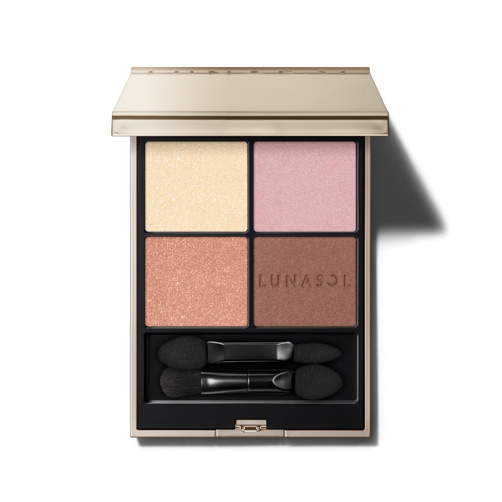 LUNASOL Eye Coloration N 19 7.0g Eyeshadow Ash Moon: A four-color eyeshadow set with a variety of colors and textures that fit smoothly and beautifull