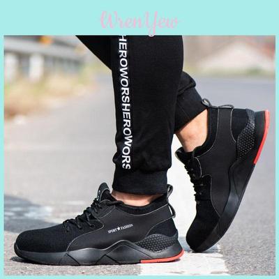 Lightweight Indestructible Steel Toe Cap Work Safety Shoes With Breathable Flying Mesh