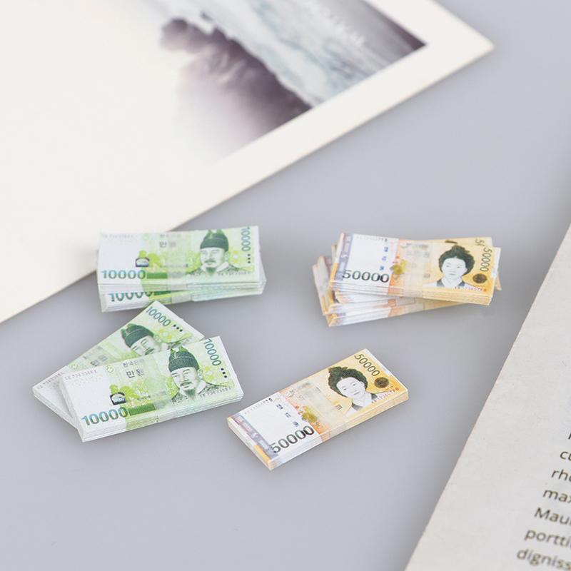 5Pcs 1:12 Dollhouse Miniature Won Simulation Banknote Diy Decor Accessories