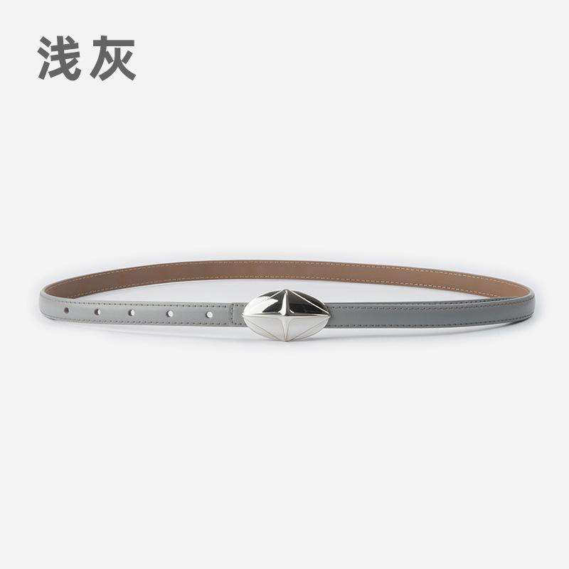 Leder Damen Feiner Gürtel Rindsleder Damen Einfacher Hong Kong Stil Mädchengürtel
