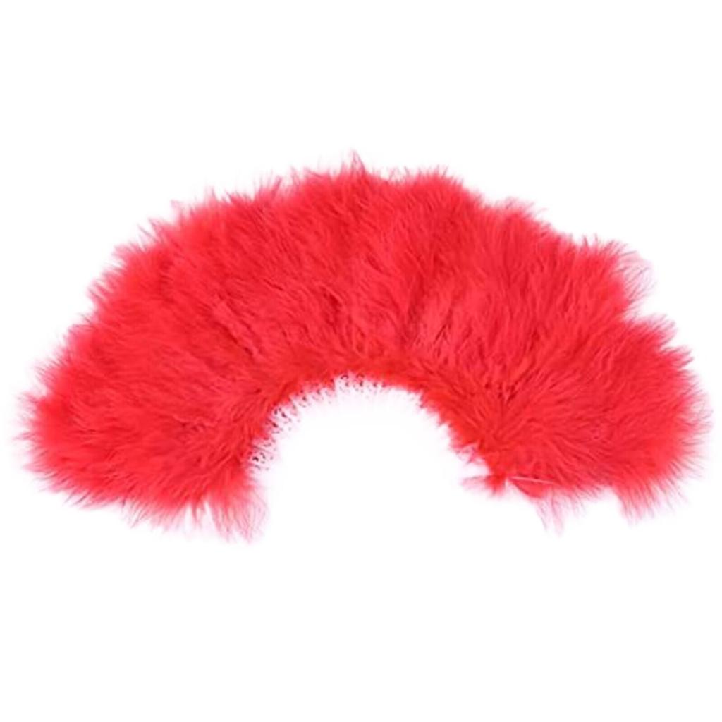 Classical Folding Feathered Fan for Women Suitable for Dance Costumes Holiday and Carnival Parties Photoshoots Decors