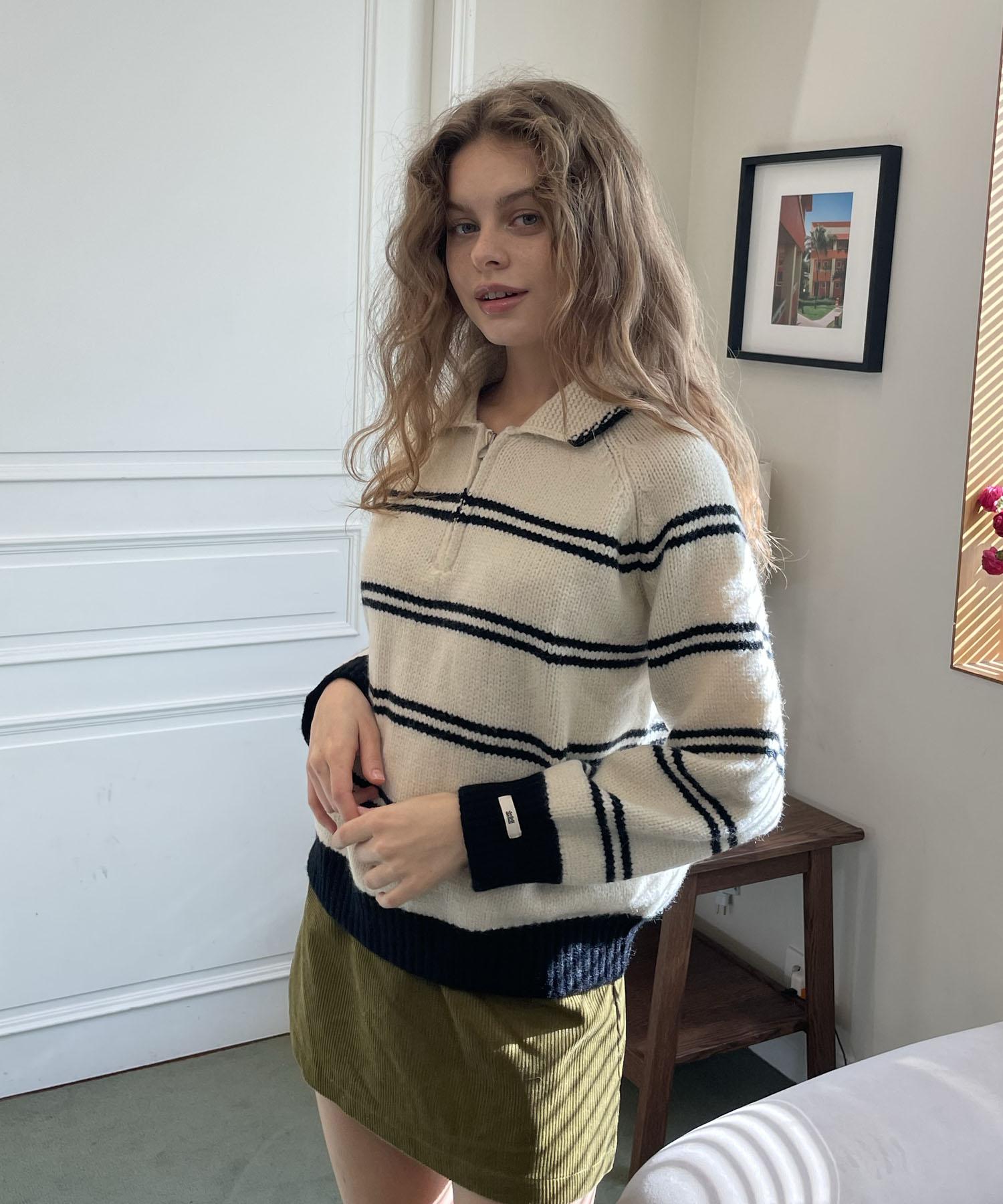 Delaidy Comley Stripe Knit (Ivory)