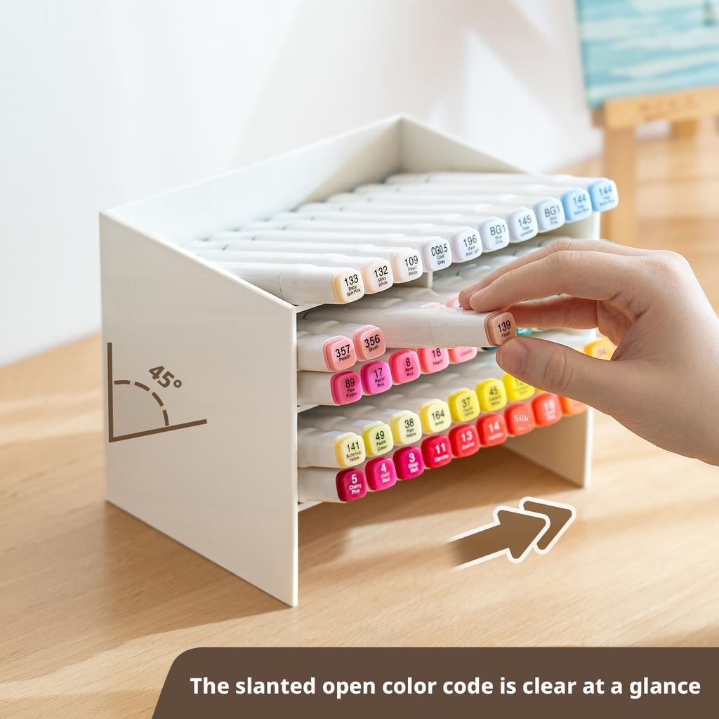 Desktop Storage Box, Marker, Stationery, Layered Diagonal Plug-in Finishing Rack, Student Stationery, Large-capacity
