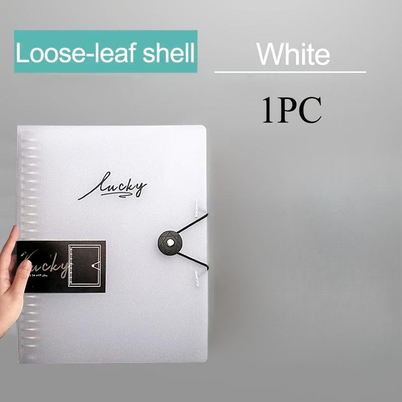 1pc Transparent Loose Leaf Binder - 5-Ring Adjustable A4 Notebook Organizer with Refillable Pages, Crystal Clear & Black Options