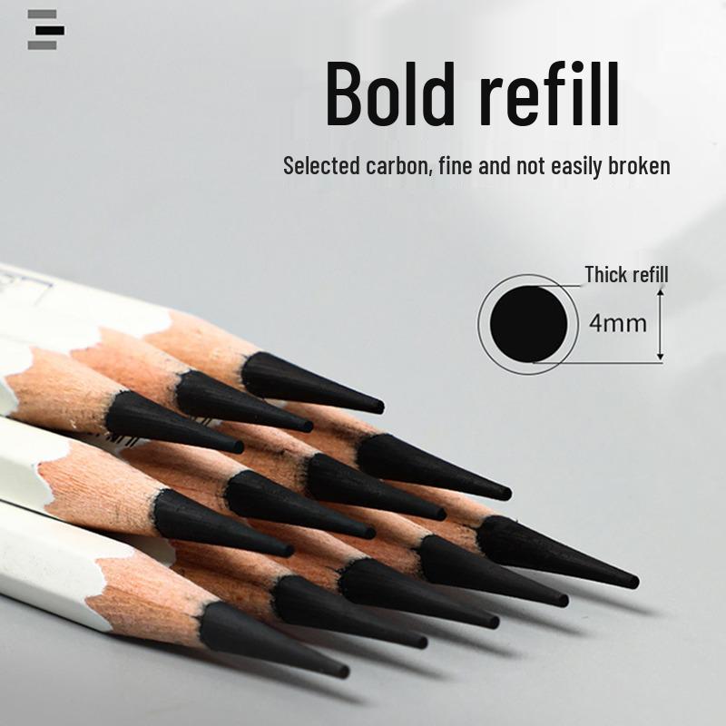 Flowing Light Charcoal Pencils: White, Green Bamboo, & Extra Soft for Sketching