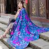 Ethnic Winter Phoenix Flower Oversized Thick Scarf For Women