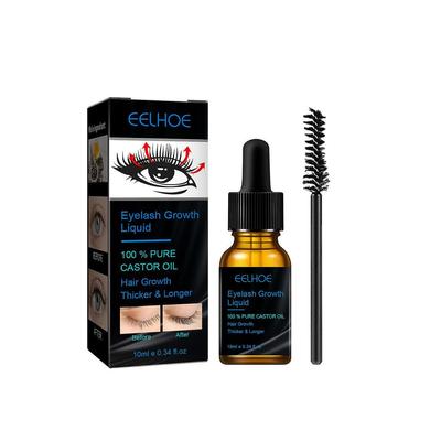 Eelhoe Castor Oil for Eyelash Growth 10ml Natural Eyelash Serum Nourishing Brow Enhancer Less
