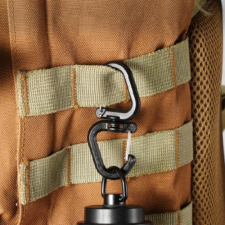 360 Rotating Double Carabiner Mountaineering Buckles Camping Double Hook Portable S Chain Hook Camping Accessories