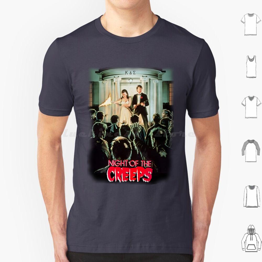 Night Of The Creeps T Shirt 6xl Cotton Cool Tee Night Of The Creeps Vhs Tape Horror Scary Slasher Cult Movie Film Cinema 80s S