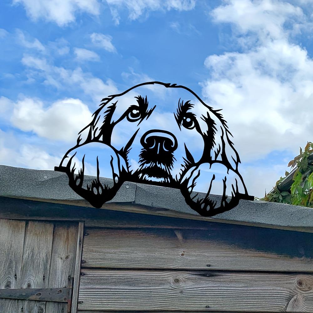 1 pezzo Rampa per Cani in Metallo, Scultura Artistica da Giardino, Regalo per Amante dei Cani, Decorazione da Esterno