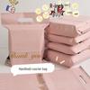 Tamper-Evident Pink Handle Waterproof Courier Bag for Clothing Packaging