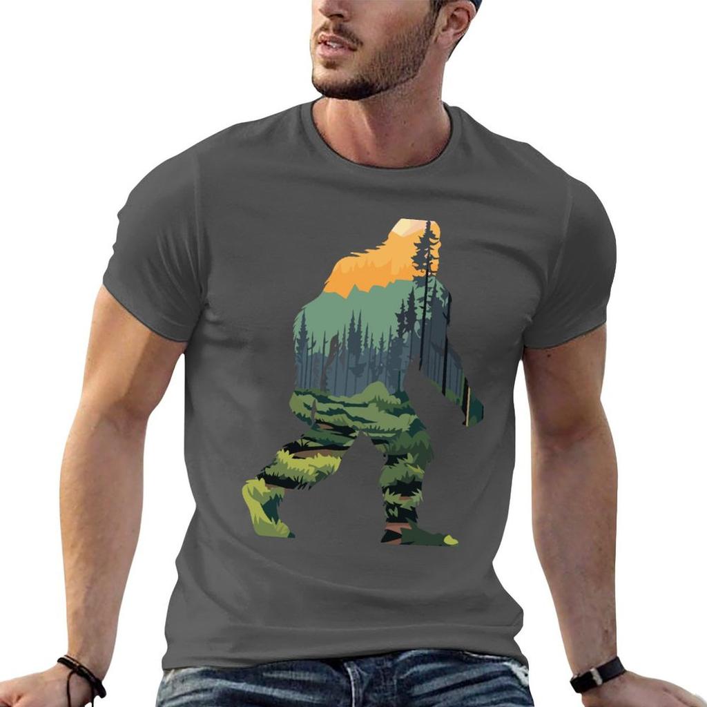 Sasquatch Bigfoot Cryptids Graphic Art Cryptozoology TShirt Independence Day Short Sleeve TShirt