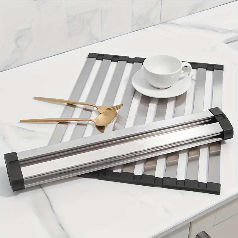 Foldable Sink Dish Rack, Anti-Rust & Space-Saving. Dries Dishes & Veggies Fast. Perfect for Small Kitchens.