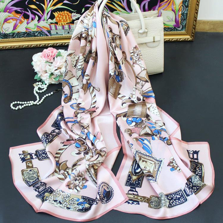 Unique bargain bargains, multiple colors available, mulberry silk silk pure crepe satin long scarves, scarves, silk scarves shawls, ladies' special