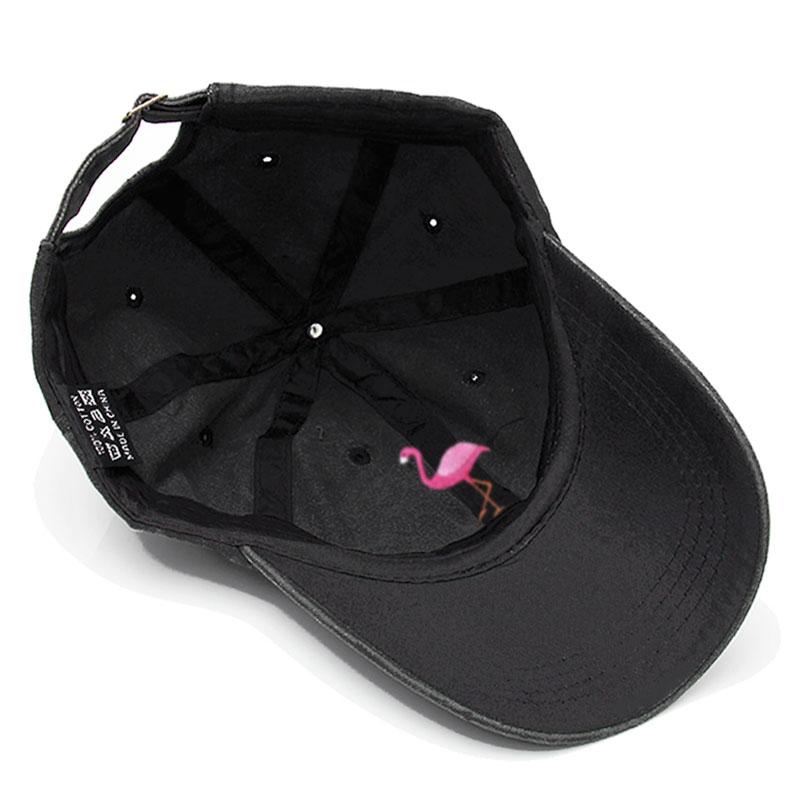 Animal Embroidery Flamingo Baseball Caps For Men Women Retro Soft Washed Cotton Dad Hat Snapback Cap Dropshipping