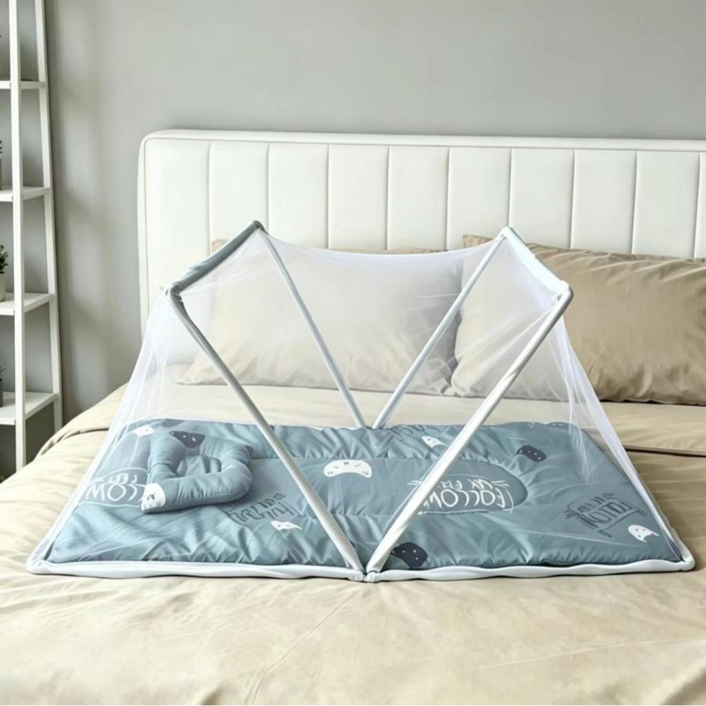 Baby Klamboe Bedset met Slaapmatje & Kussen (0-3 jaar)
