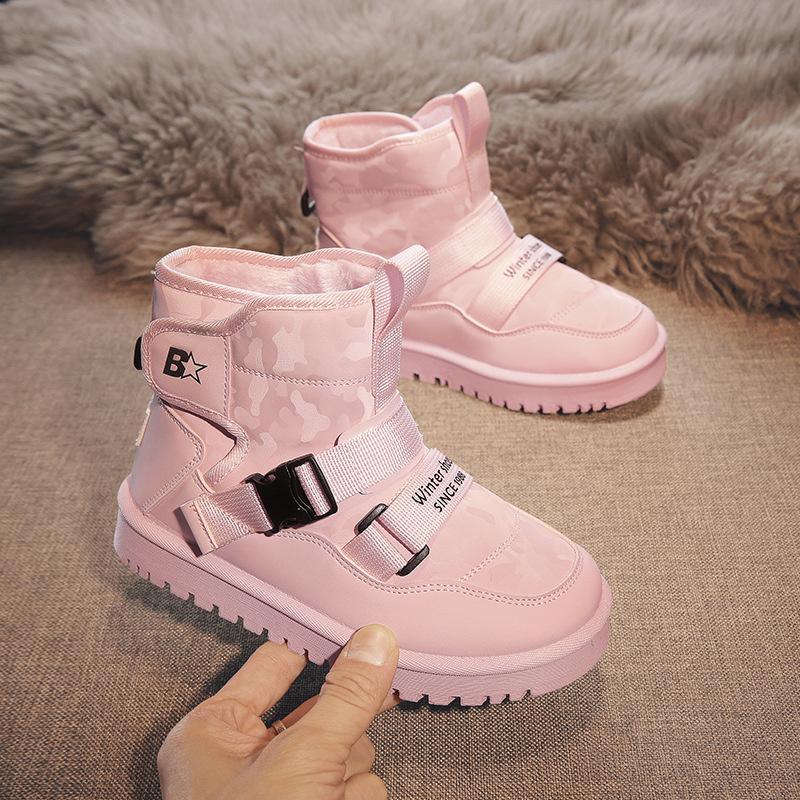 Fashion Winter Children Snow Boot for Baby Girl Waterproof Thick Cotton Shoe Anti-slippery Shoe Trend Warm Kid Shoe