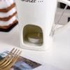 BHBL Fondue Mug Set Chocolate Cheese Milk Cream Making Set Single Butter Melter Baking Cup Candlestick Red