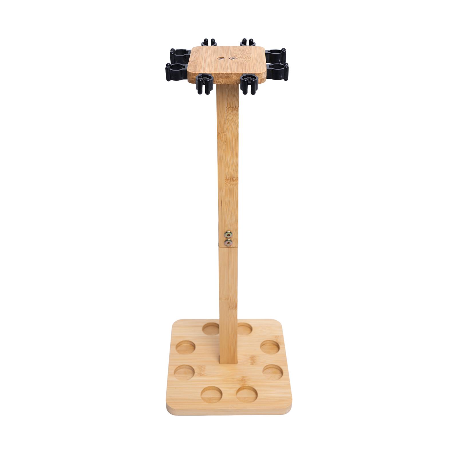 

Fishing Rod Holders for Garage Wood Pole Rack Floor Stand Holds up to 8 Rods