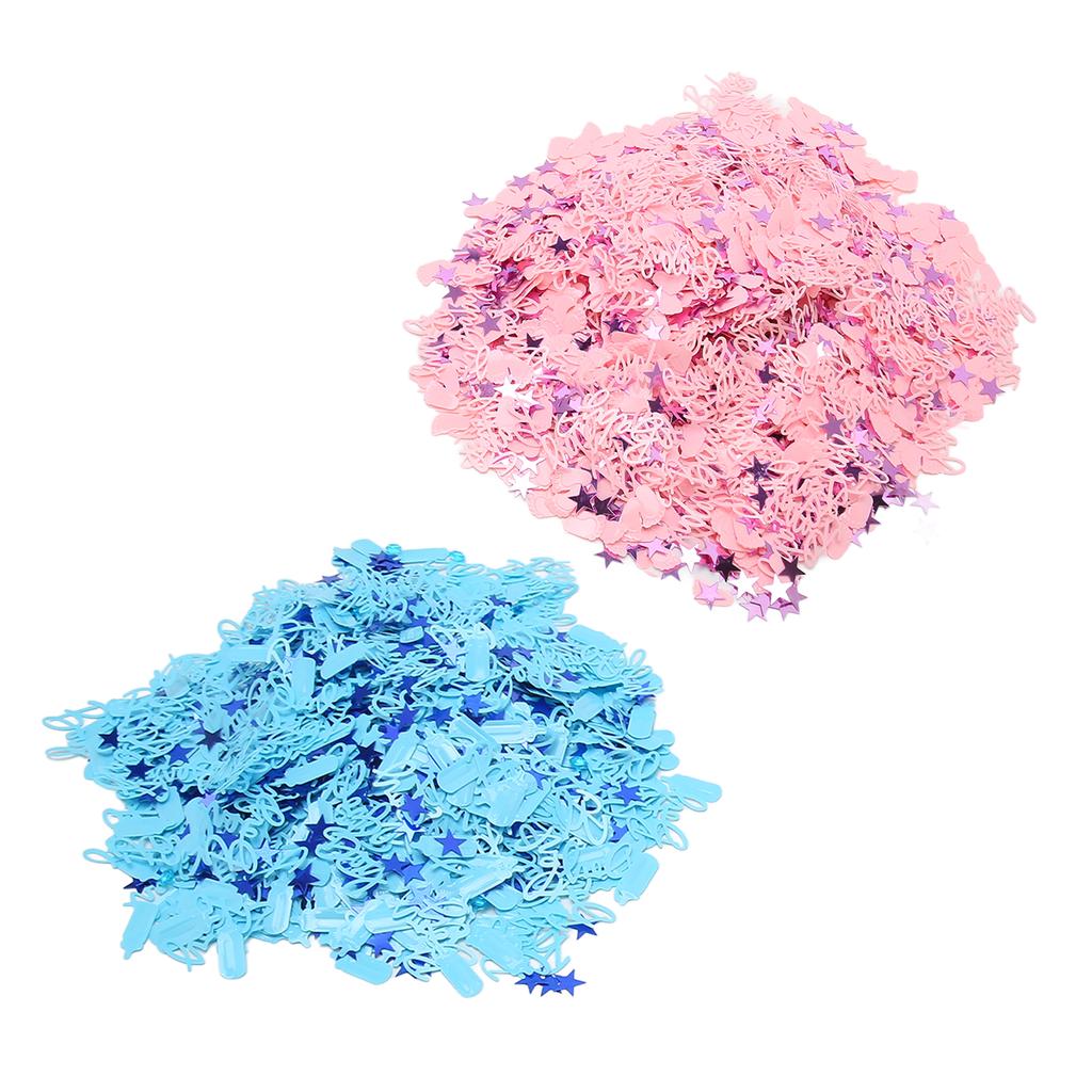 160g Gender Reveal Confetti Exquisite Blue Pink Cute Footprint Gender Reveal Table Confetti for