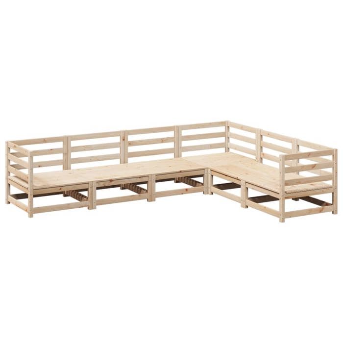 VidaXL Salon de jardin 6 pcs bois de pin massif 3299452