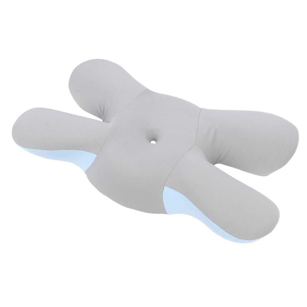63x34x9cm Side Sleeper Pillow Blue Bed Pillow Ergonomic Neck Support Pillow for Back Sleepers