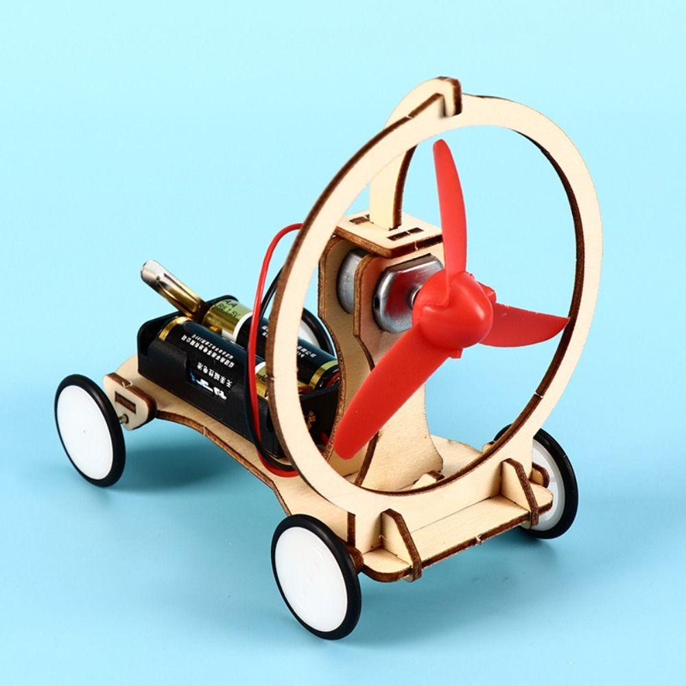DIY Kits STEM Electric Wind Car Scientific Science Experiment Toy Premium Wind Power Car  Kids