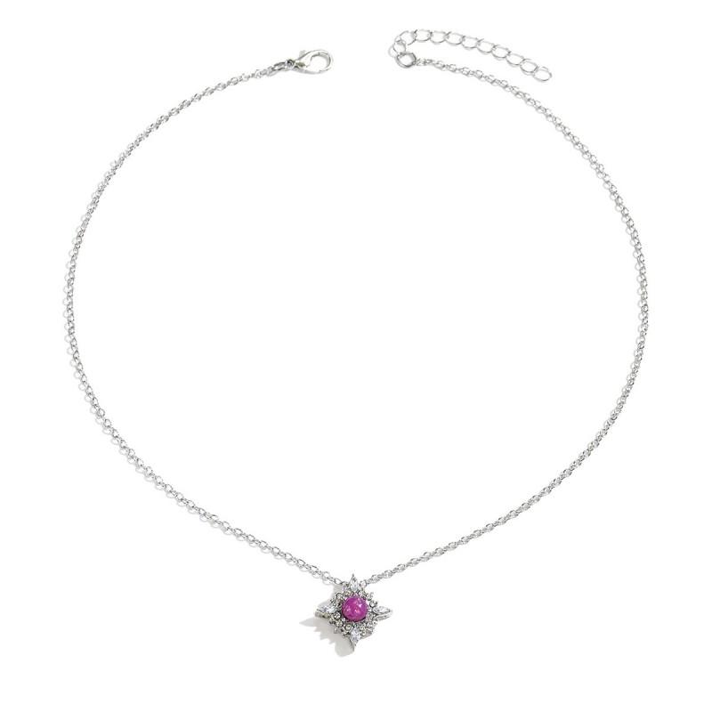Vintage Luxury Star Necklace Women Dainty Inlaid Zircon Chain Everyday Fashion Jewelry