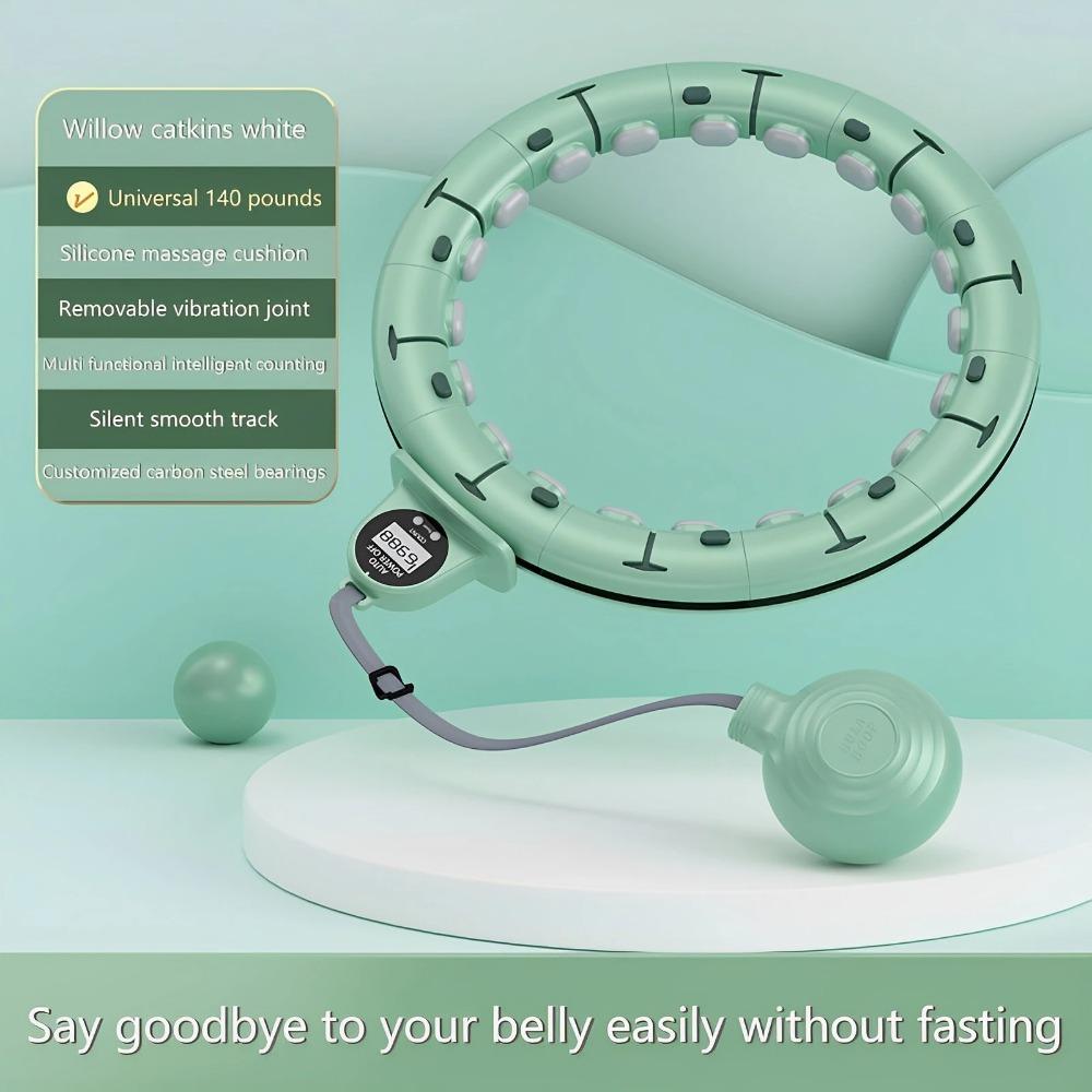 BEPAN Smart Weighted Fitness Hu La Hoop Fitness Massage Exercise Circle with Ball and Counter for Adults Weight Loss