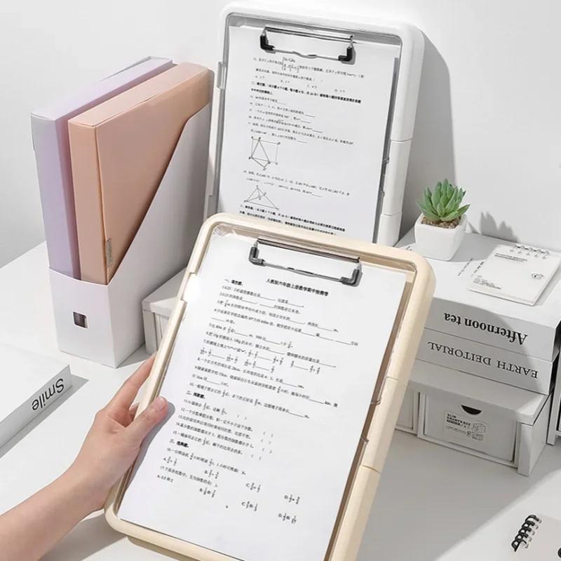 A4 Multi-Layer File Organizer - Test Paper Storage Box & Waterproof Folder, Desk Document Box for Students Office Portfolio
