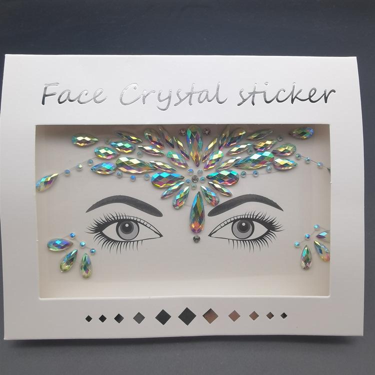 Cat Face Masquerade Rhinestone Stickers & DIY Jewelry Ring for Makeup