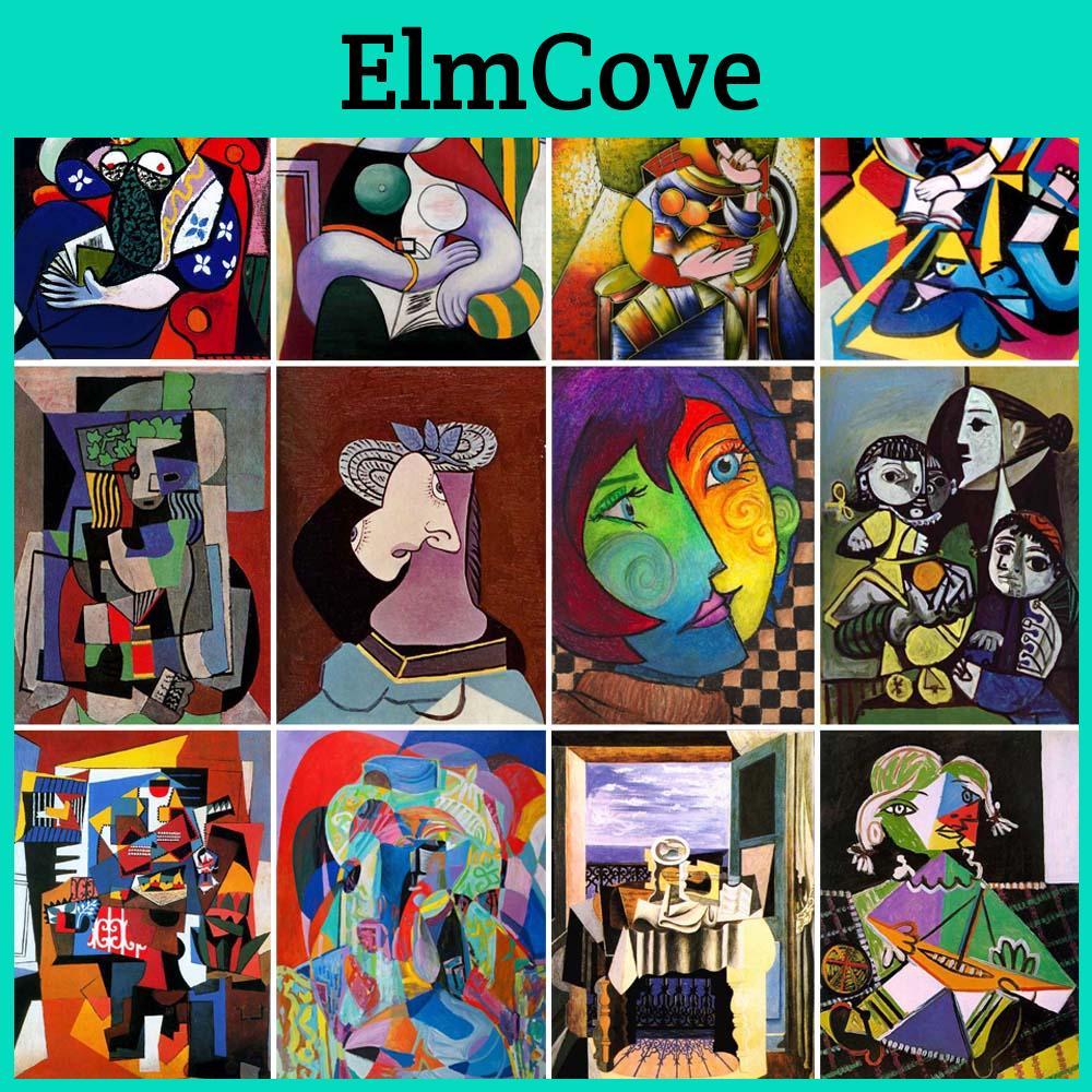 Picasso Painting Diamond Kit Abstract Geomertric Figure Drill Jewel Cross Stitch Diy 5d Full Diamond Adult Craft Home Room Decor