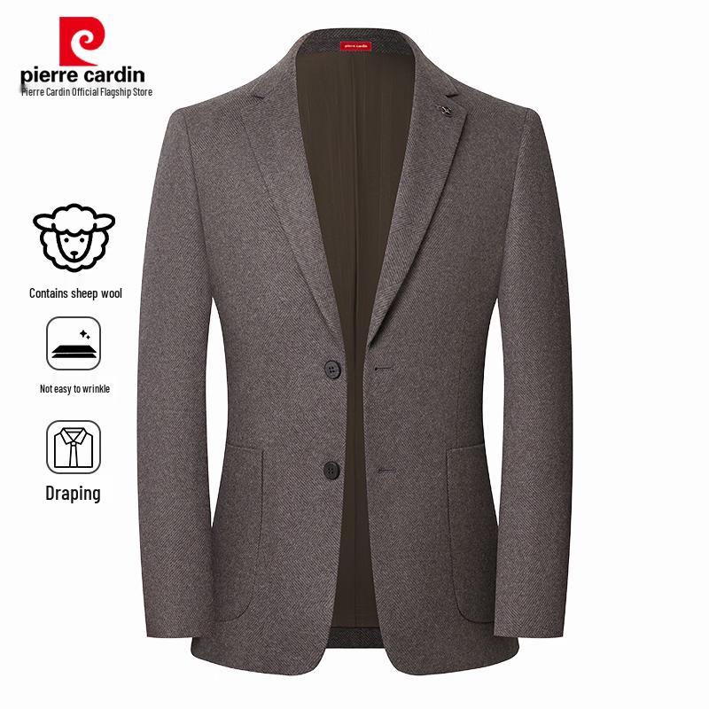 Pierre Cardin Men s Wool Blend Twill Business Casual Suit Jacket 56 (195)