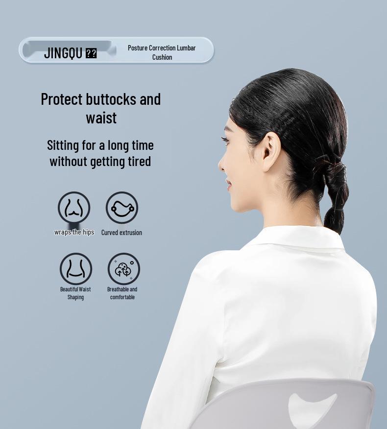 Ergonomic Lumbar Support Cushion for Office, Car, and Posture Correction