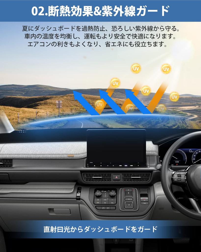 Cartist STEPWGN AIR SPADA Dashboard for Honda Stepwgn and RP8 2022 Present Specific Dashboard Sun Heat Clear Interior Set Suede Mat/Cover RP6, RP7,