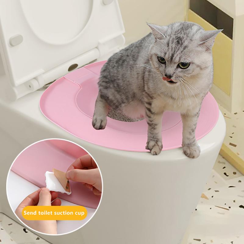 Cat Toilet Training System Cat Toilet Training Kit Teach To Use Reusable Cat Sandbox Toilet Seat Cat Training Seat Tool