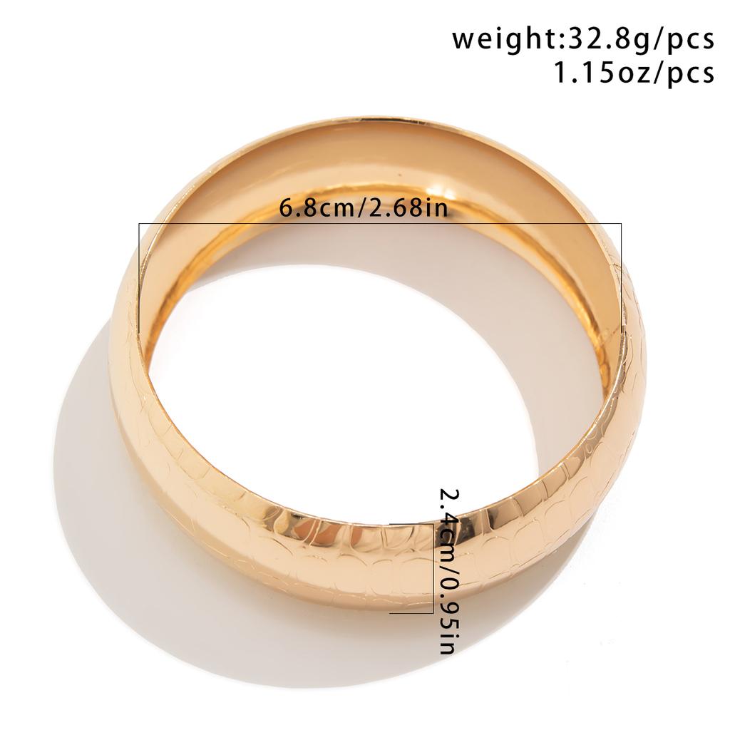 Salircon Fashion Creative Snake Pattern Bracelet Punk Big Metal Wide Bracelet Women's Vintage Aesthetic Bangle Jewelry Gift