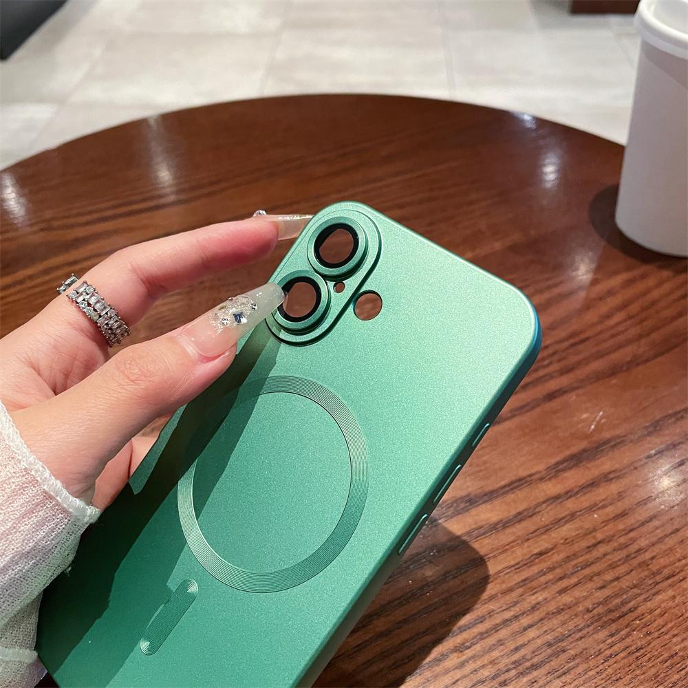 Magnetic For Magsafe Wireless Charge Matte Case For iPhone 16 15 11 13 12 14 Pro Max Plus X XR XS Max 7 8 Plus Shockproof Cover