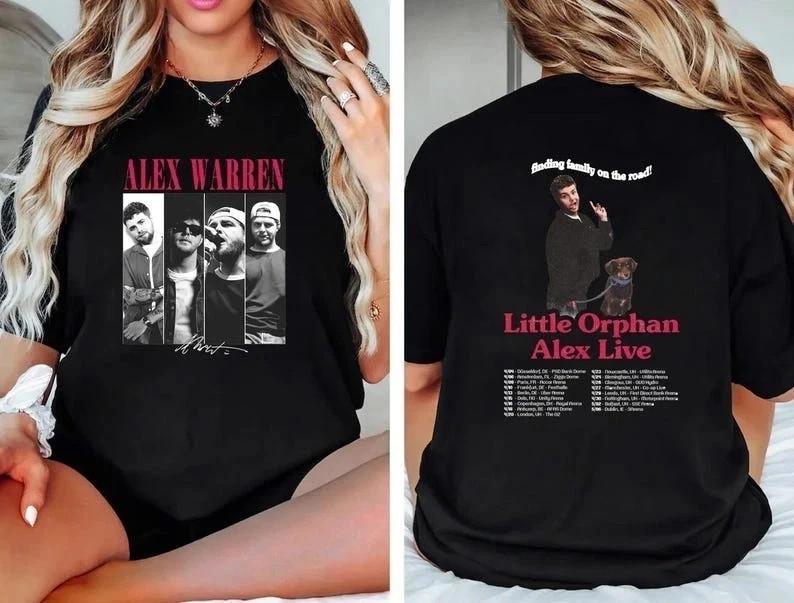 Vintage Alex Warren Tour 2026 Front and Back T-Shirt Unisex T-Shirt XXXL