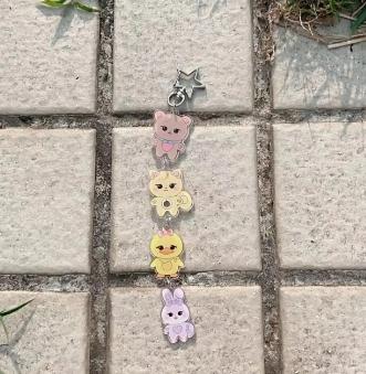 Koreanische Welle Idol Plüsch Schlüsselanhänger Cartoon Rucksack Anhänger K-Pop Charm Fan Merchandise Geschenk Damen Mädchen Geburtstag Sammlung Zubehör