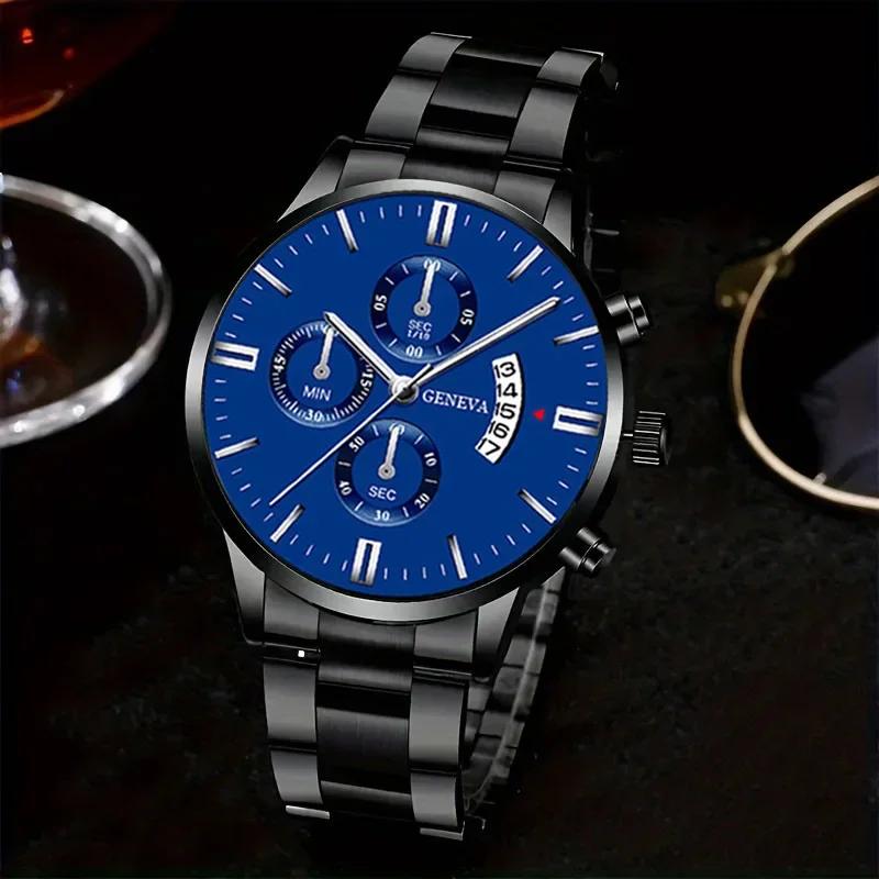 Fashion Simple Mens Watch Round Analog Alloy Male Watch Business Casual Men's Quartz Wrist Watch Ramadan Father's Day Gift