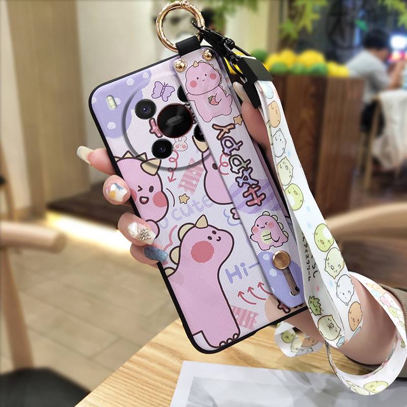 Cartoon Ring Phone Case For ZTE Blade V70 Max/Nubia V70 Max Shockproof Wristband Phone Holder Wrist Strap Silicone Cute
