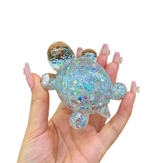 Turtle Ornament Lightweight Glow in Dark Shiny Turtle Figurine 30 Minutes After Light Exposure Glowing Statue Keychains Home Decor