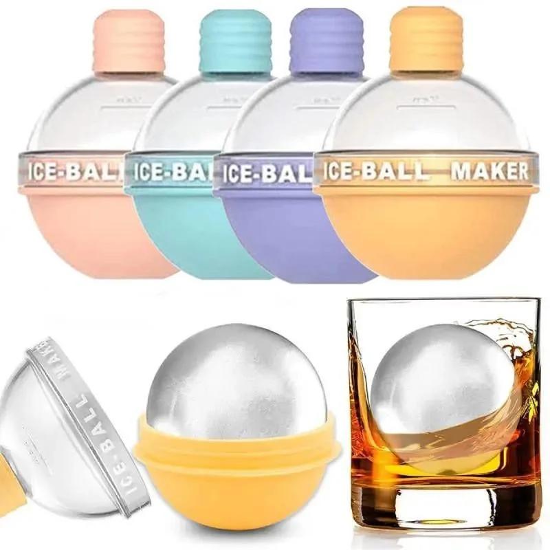 

1PC Whiskey Silicone Circular Ice Hockey Mold Maker DIY Ice Making Large Spherical Cubes Ice Grid 1pc фіолетовий