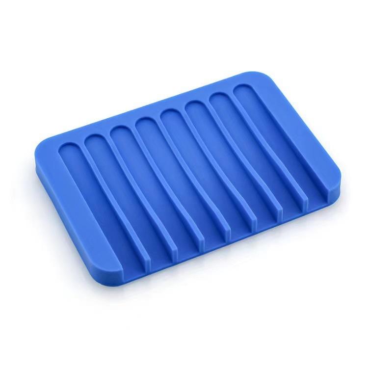 1 Pcs Self-Draining Soap DishSilicone Soap HolderMultifunctional No-Punch Non-Slip Storage Rack Drain Mat for Bathroom Kitchen