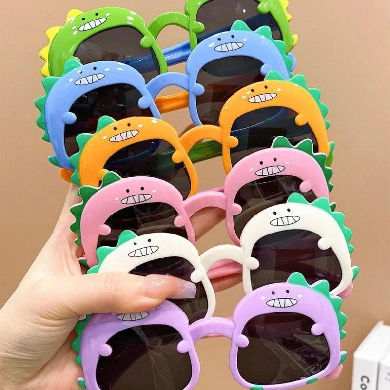 Summer Children Cute Dinosaur Cartoon Sunglasses Outdoor Sun Protection Sun Spectacles Baby Shade Spectacles Kid Eye Spectacles Sunglasses