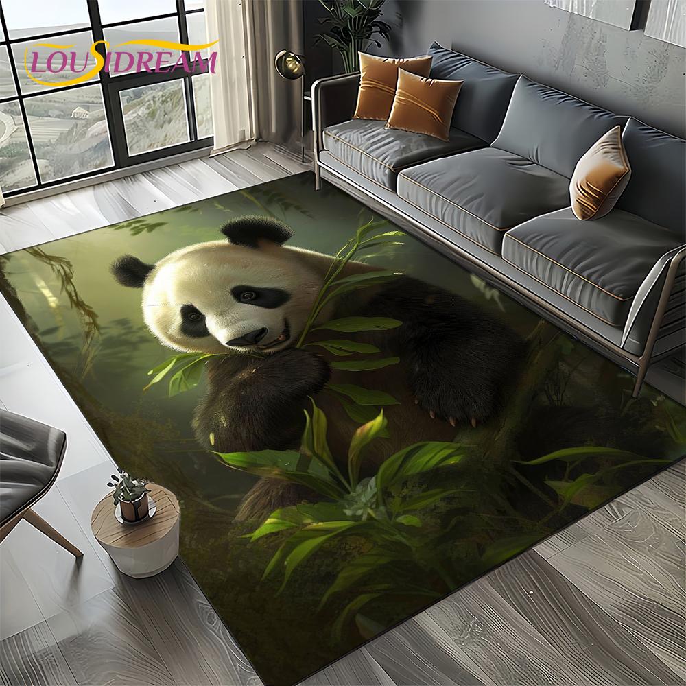 3D Dream Animal Cartoon Panda Cute Carpet Rug for Living Room Bedroom Home Sofa Decoration,Kid Area Rug Non-slip Floor Mat Gift