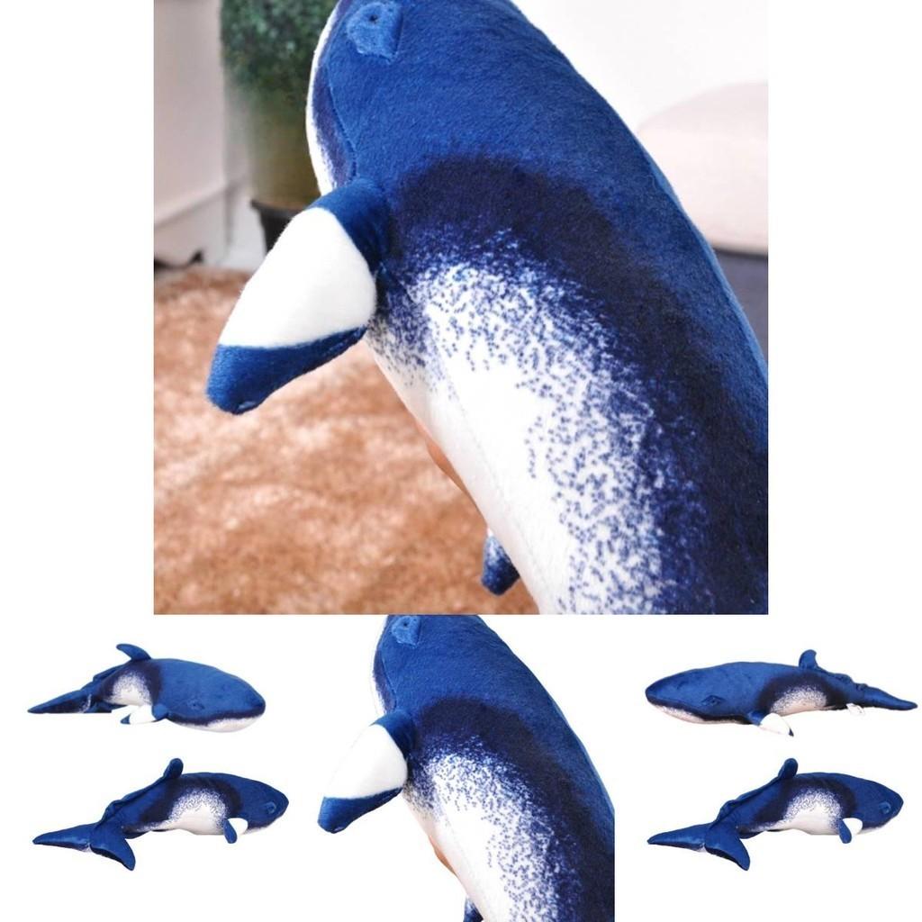 Pluszowy Wieloryb Seria Oceaniczna Poduszka do Drzemki Mały Prezent Pluszowy Niebieski Wieloryb Dziecięca Poduszka Lędźwiowa